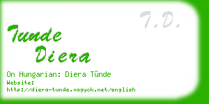 tunde diera business card
